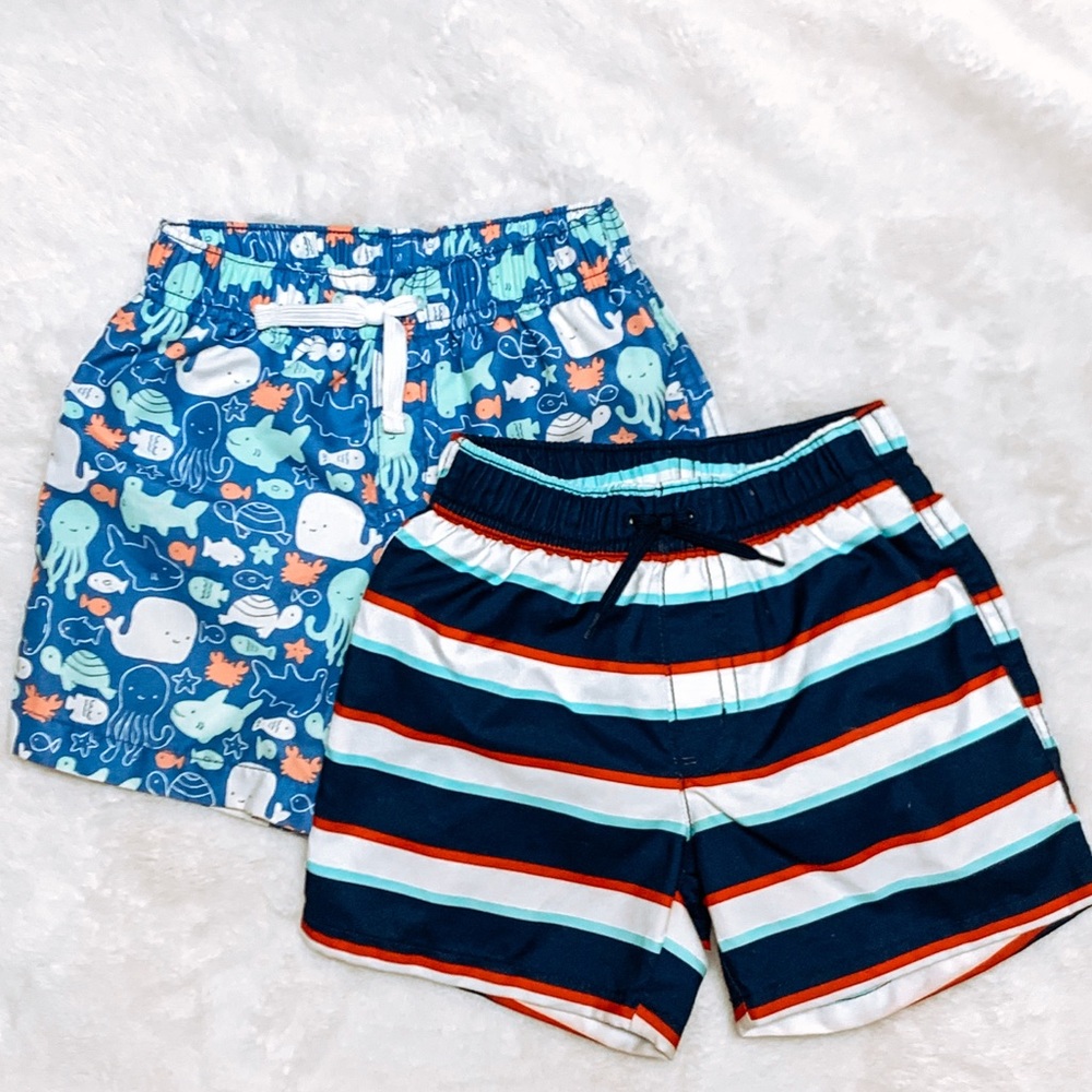Gymboree 2 pair swim trunks 12-18 months